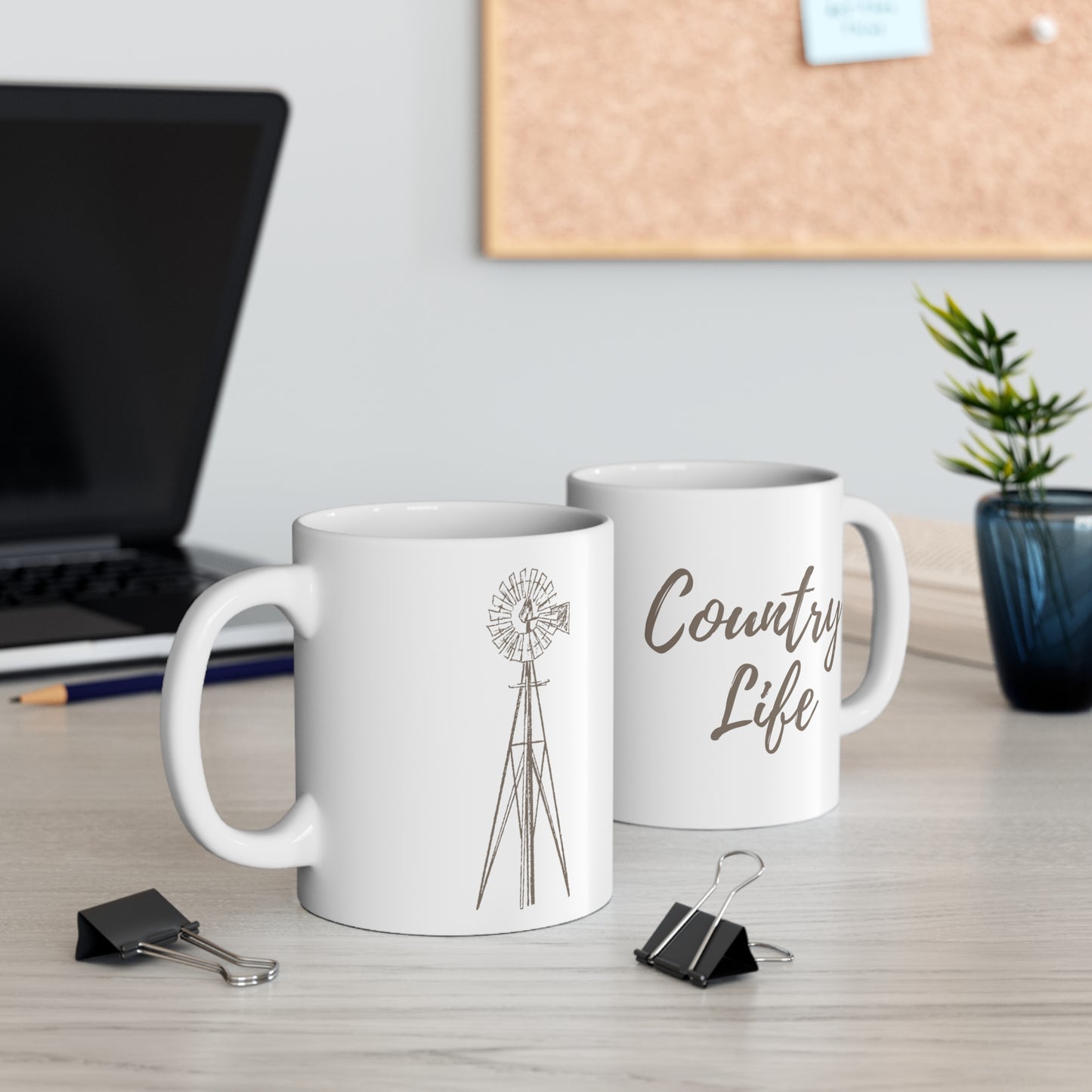 Western Mug, Country Life Mug, 11oz Mug, Windmill Mug, Country Mug, Simple Life